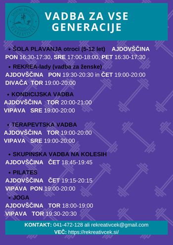 VODENE VADBE ZA ODRASLE