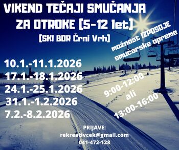 Vikend tečaji smučanja in izposoja smučarske opreme