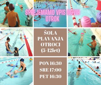 Šola plavanja otroci (5 - 12 let)