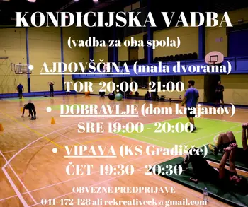 Vadba za odrasle - še se nam lahko pridružite