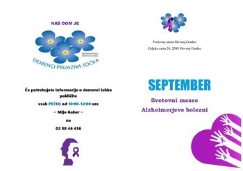 September-svetovni mesec Alzheimerjeve bolezni