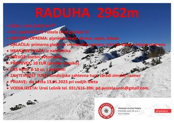 RADUHA - zimski vzpon