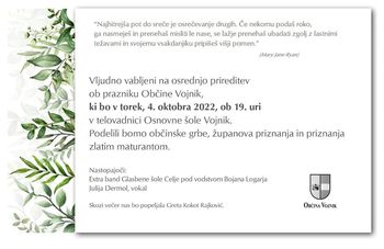 OSREDNJA PRIREDITEV OB PRAZNIKU OBČINE VOJNIK