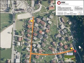 Popolna zapora odseka lokalne ceste LC 464081 Vojnik – Ljubečna in lokalne krajevne ceste LK 464201 Preložnikova ulica Popolna zapora odseka lokalne ceste LC 464081 Vojnik – Ljubečna in lokalne krajevne ceste LK 464201 Preložnikova ulica