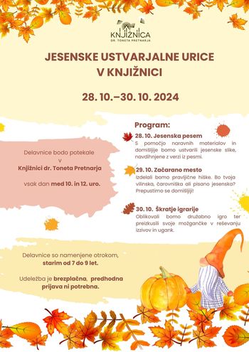 JESENSKE USTVARJALNE URICE