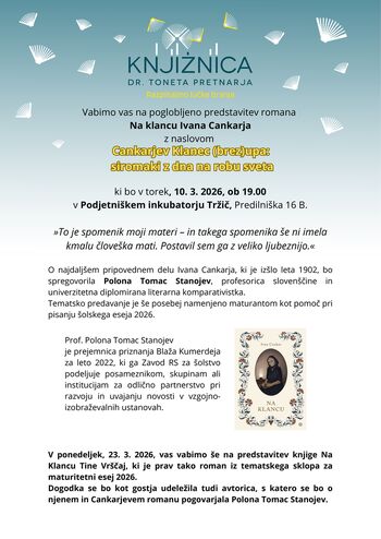 CANKARJEV KLANEC (BREZ)UPA: SIROMAKI IZ DNA NA ROBU SVETA