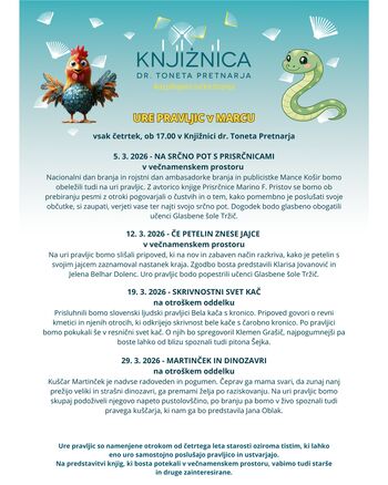 Martinček in dinozavri, na otroškem oddelku