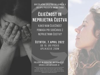 Brezplačno spletno predavanje ČUJEČNOST IN NEPRIJETNA ČUSTVA