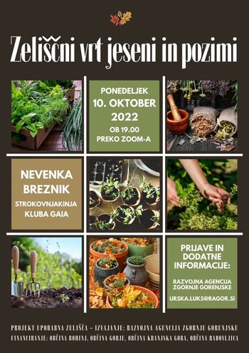 ZELIŠČNI VRT JESENI IN POZIMI - spletno predavanje 