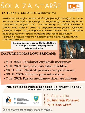 Razvoj možganov skozi življenje - Šola za starše, DMC