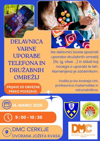 Delavnica varne uporabe telefona in družabnih omrežij