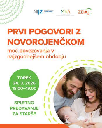 Spletno srečanje: Prvi pogovori z novorojenčkom – moč povezovanja v najzgodnejšem obdobju