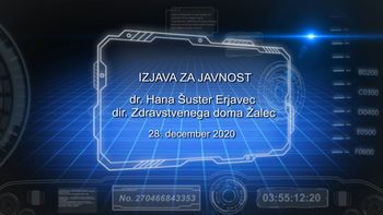 IZJAVA ZA JAVNOST direktorice Zdravstvenega doma Žalec
