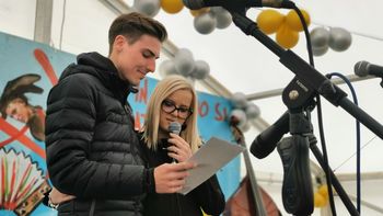 Video novica: Velik sprejem v Hramšah za skakalca Timija Zajca