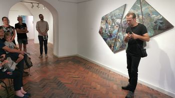 Video novica: V Žalcu odprli razstavo slik akademskega slikarja Marka Zorovića