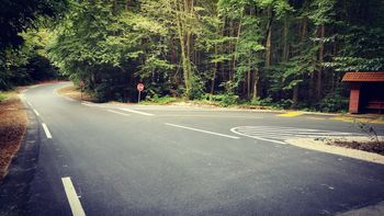 Obnovljeno križišče in del ceste proti Ponikvi pri Žalcu