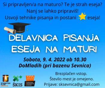 DELAVNICA PISANJA ESEJA NA MATURI