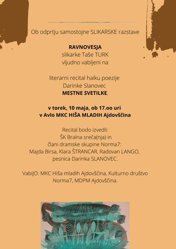 Literarni recital haiku poezije MESTNE SVETILKE