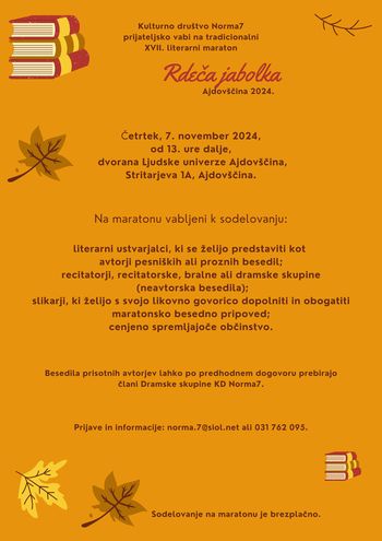 Literarni maraton RDEČA JABOLKA