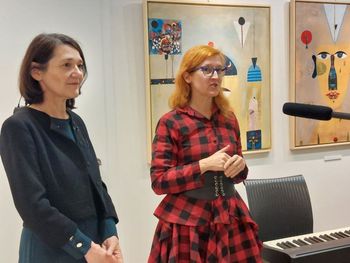 Dotik modrosti - likovna razstava Lone Verlich v Ilirski Bistrici