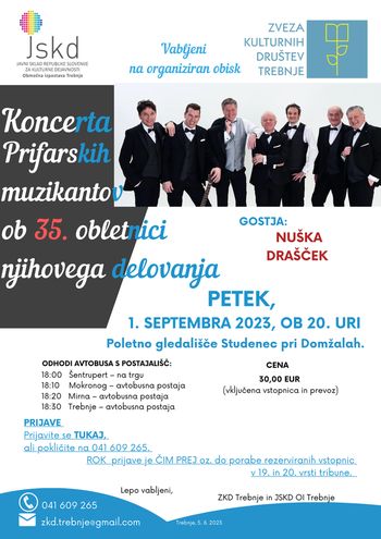 Organiziran obisk koncerta Prifarskih muzikantov