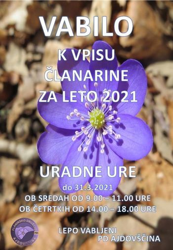 Postani član Planinskega društva Ajdovščina