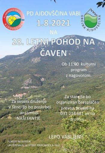 LETNI POHOD NA ČAVEN