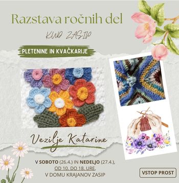 PLETENINE IN KVAČKARIJE NA OGLED PLETENINE IN KVAČKARIJE NA OGLED