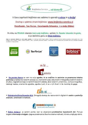 Knjižnica Sevnica od doma