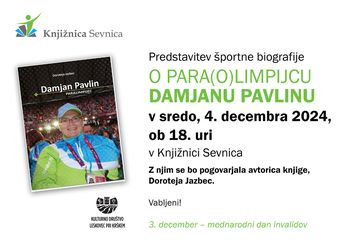 Predstavitev športne biografije o Damjanu Pavlinu avtorice Doroteje Jazbec