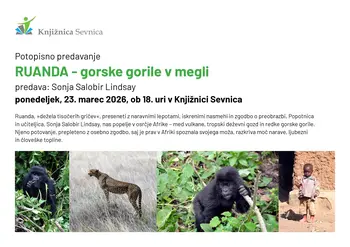 Ruanda - gorske gorile v megli (potopisno predavanje Sonje Salobir Lindsay)