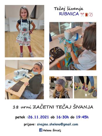 Začetni tečaj šivanja RIBNICA