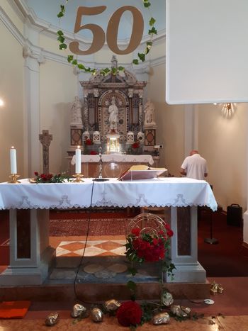 Klekljale smo prte za Levpsko cerkev