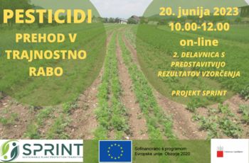 Brezplačno izobraževanje: Prehod v trajnostno rabo pesticidov - Predstavitev rezultatov vzorčenja prisotnosti pesticidov v agro-ekosistemu