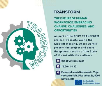 Razvoj delovne sile v času tehnoloških sprememb - Predstavitev projekta TRANSFORM