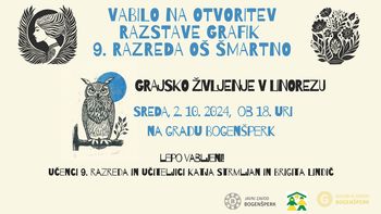 Otvoritev razstave grafik učencev 9. razreda OŠ Šmartno