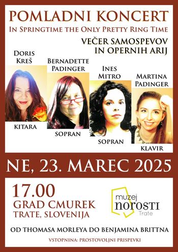 Pomladni koncert - večer samospevov in opernih arij