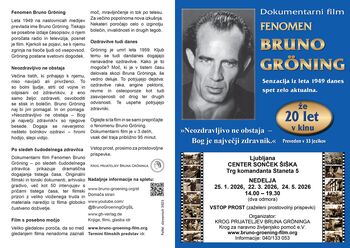 JUBILEJNA 20. LETNICA dokumentarnega filma; " FENOMEN BRUNO GROENING"