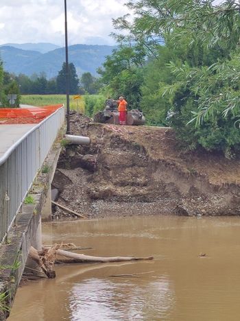 Pričela se je sanacija mostu čez Savinjo v Šeščah