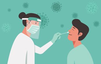 Testiranje na covid-19 v prostorih TIC-a v Preboldu