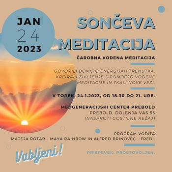 Sončeva meditacija - 24.3. od 18.30 dalje 