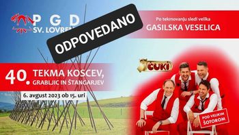 Tekma koscev in gasilska veselica odpovedani Tekma koscev in gasilska veselica odpovedani