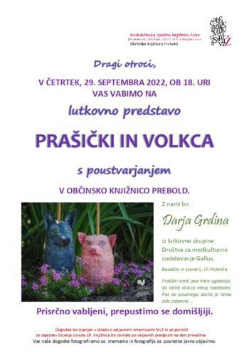 Lutkovna predstava Prašički in volkca