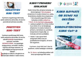 Kako ravnati ob okužbi