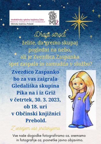 Gledališka predstava Zvezdica Zaspanka