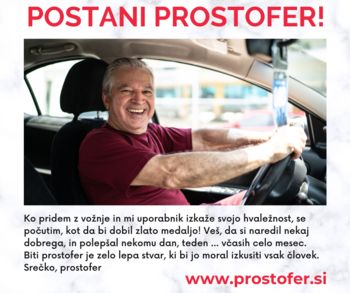 Vabilo prostovoljnim voznikom - PROSTOFERJEM