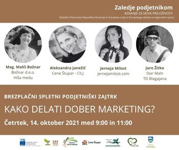 3. PODJETNIŠKI ZAJTRK: Kako delati dober marketing?