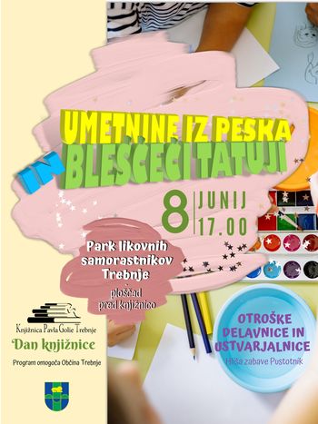 Umetnine iz peska in bleščeči tatuji