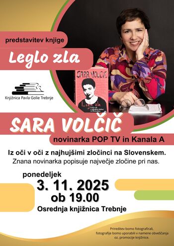 Predstavitev knjige Sare Volčič Leglo zla