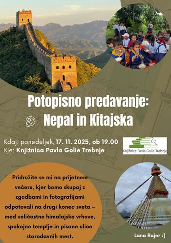 Potopisno predavanje o Nepalu in Kitajski
